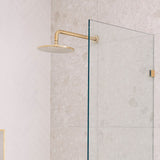 Brushed Brass Belle Fixed Walk in Panel