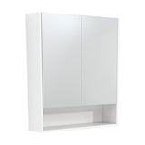 750 Mirror Cabinet with Shelf White Gloss