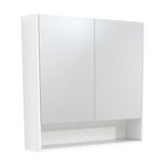 900 Mirror Cabinet with Shelf White Gloss