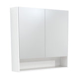 900 Mirror Cabinet with Shelf White Gloss