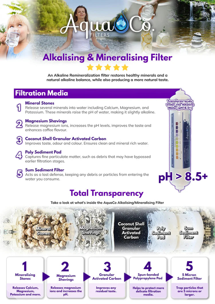 AquaCo Premium PFAS Whole House Water Filter System W/ ROCOMP Reverse Osmosis