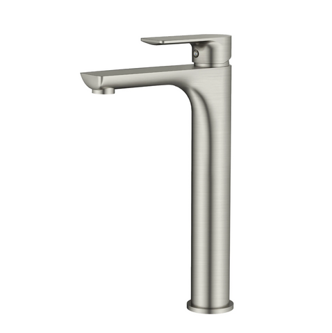 Kara High Rise Basin Mixer Brushed Nickel