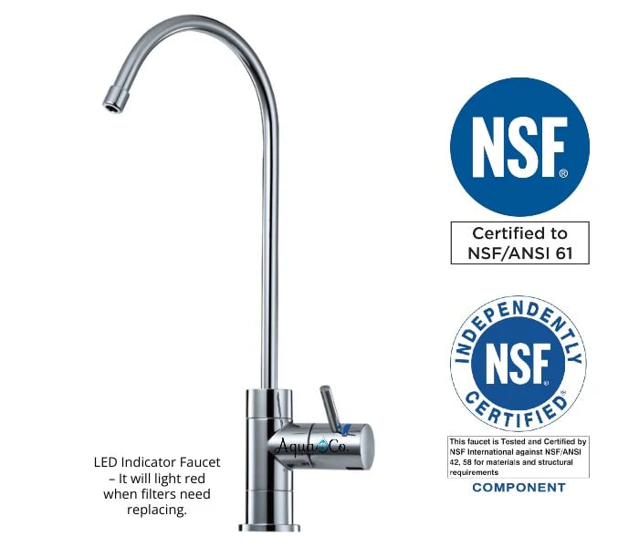 AquaCo SYS-925SD Undersink Water Filter - Reduces PFAS Compounds, Chlorine, Taste, Odours, Parasites, Bacteria, and Lead.
