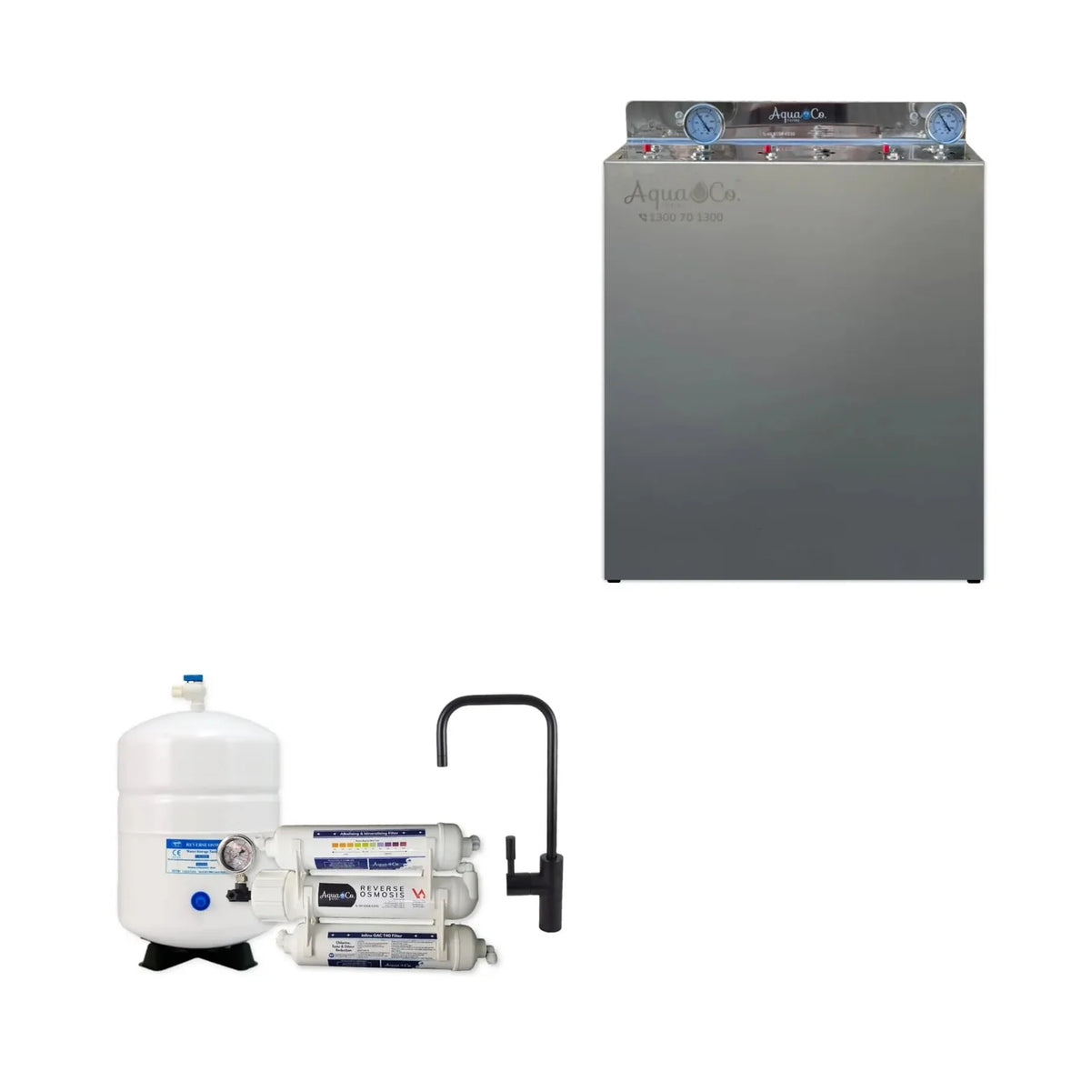 AquaCo Premium PFAS Whole House Water Filter System W/ ROCOMP Reverse Osmosis