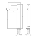 Levier High Rise Basin Mixer Brushed Nickel