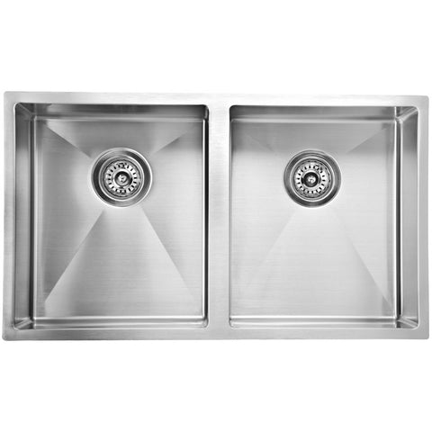Square Undermount Sink Double Bowl 340 x 400