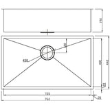 Square Undermount Sink 720R