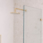 Brushed Brass Belle Fixed Walk in Panel