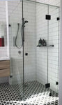 Matte Black Frameless Pivot Door Shower Screen