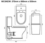 Fully Installed Skew Pan Back to Wall Toilet Suite