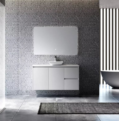Maya Gloss White Wall Hung Vanity 1200mm