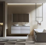 Kali Gloss White Wall Hung Vanity 1500mm Double Basin