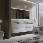Kali Gloss White Wall Hung Vanity 1800mm Double Basin