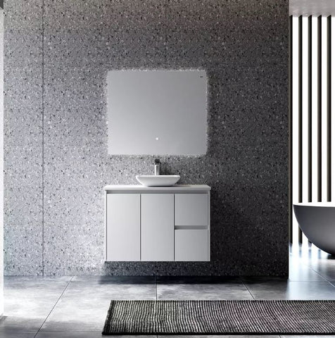 Maya Gloss White Wall Hung Vanity 900mm