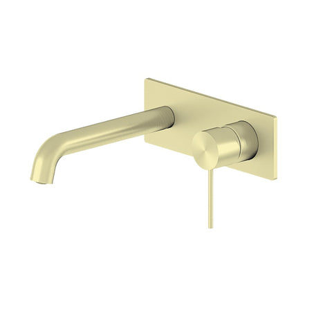 Levier Wall Basin/Bath Mixer Brushed Brass