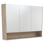 1000 Mirror Cabinet with Shelf Medium Oak