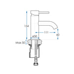 Levier Basin Mixer Brushed Brass