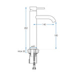 Levier High Rise Basin Mixer Brushed Brass