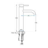 Levier High Rise Basin Mixer Brushed Brass